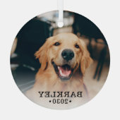 Dog Photo Glas Ornament (Achterkant)