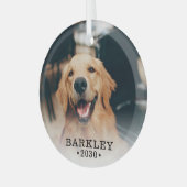 Dog Photo Glas Ornament (Voorkant links)