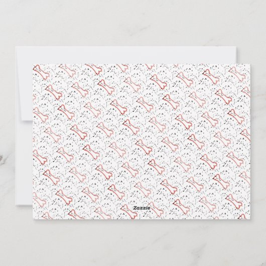 Dog Photo | JUISTE HOWLIDAYS | Overla Rood en zwar Feestdagenkaart (Achterkant)