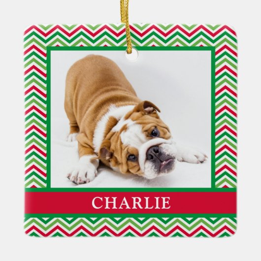 Dog Photo Keramisch Ornament (Voorkant)