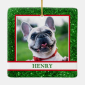 Dog Photo Keramisch Ornament (Achterkant)