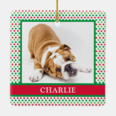 Dog Photo Keramisch Ornament (Achterkant)