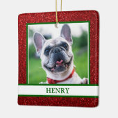 Dog Photo Keramisch Ornament (Links)