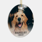 Dog Photo Keramisch Ornament (Rechts)