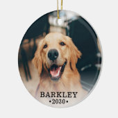 Dog Photo Keramisch Ornament (Links)