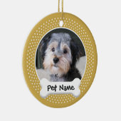 Dog Photo Lijst - ENKELVOUDIG Keramisch Ornament (Rechts)