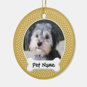 Dog Photo Lijst - ENKELVOUDIG Keramisch Ornament (Links)