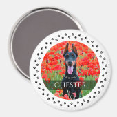 Dog Photo Magnet - Personeelsgebonden toetsenbord (Voorkant / Achterkant)
