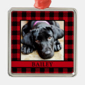 Dog Photo Metalen Ornament (Voorkant)