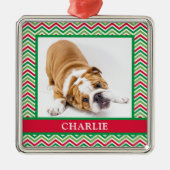 Dog Photo Metalen Ornament (Voorkant)