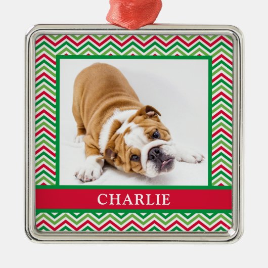 Dog Photo Metalen Ornament (Voorkant)