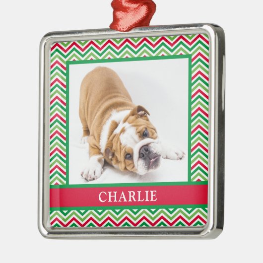 Dog Photo Metalen Ornament (Links)