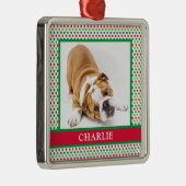 Dog Photo Metalen Ornament (Rechts)