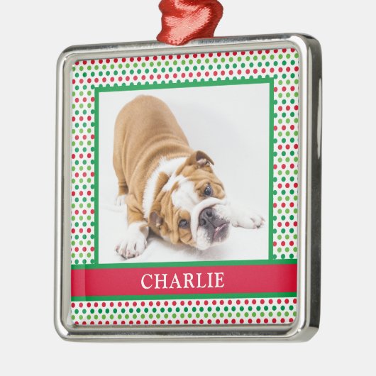 Dog Photo Metalen Ornament (Links)