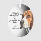 Dog Photo Ornament, Dog Memorial, Beagle. Ornament (voorkant)