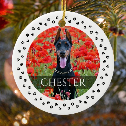Dog Photo Ornament - Personalized Pet Keepomwille