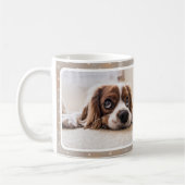 Dog Photo Pet Name Snowflake Waterverf Kerstmis Koffiemok (Links)
