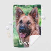 Dog Photo - Pet Photo Dog Dad Hondenliefhebber Golfhanddoek (Insitu)