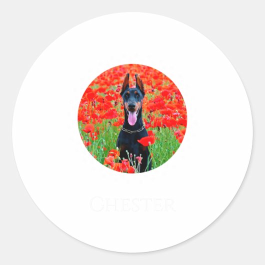 Dog Photo Shirt D Pet Gift  Ronde Sticker (Voorkant)