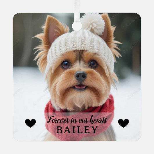 Dog Photo Sympathy Keepsake Ornament (Voorkant)