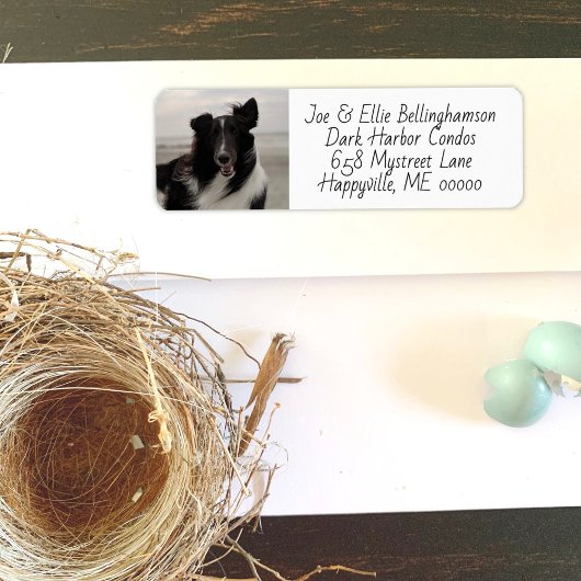 Dog Photo Template Return Label