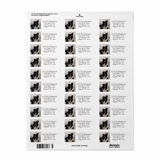 Dog Photo Template Return Label (Full Sheet)