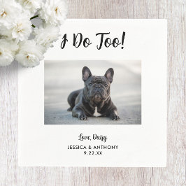 Dog Photo Wedding Cocktail Napkins Servet