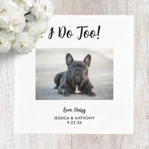 Dog Photo Wedding Cocktail Napkins Servet