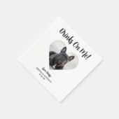 Dog Photo Wedding Cocktail Napkins Servet (Hoek)
