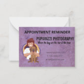Dog Photography Business Appointment Card Notitiekaartje (Voorkant)