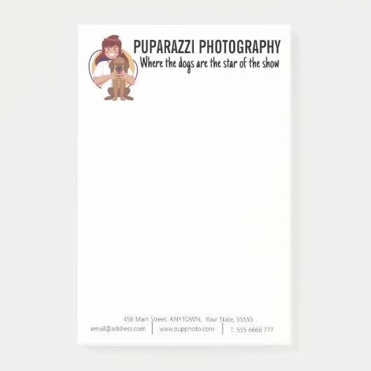Dog Photography Business Custom Post-it® Notes (Voorkant)
