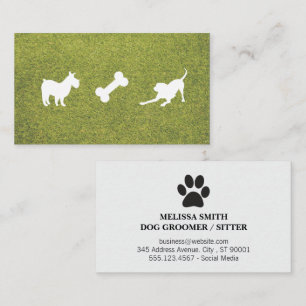Dog-pictogrammen Bone Turf Trainer Visitekaartje