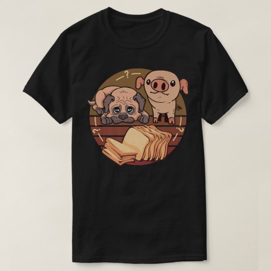 Dog pig loaf of bread, funny and cute dog and pig t-shirt (Design voorkant)