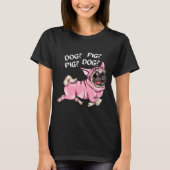 Dog Pig Pug Beide Funny Connection van T-shirt (Voorkant)