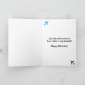 Dog Pilot & Airplane, Cool Funny Aviation Verjaard Kaart (Binnen)