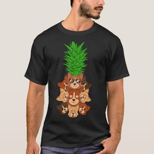 Dog Pineapple Black History Maand Melanin Afro Afr T-shirt (Voorkant)