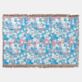 Dog Pink en Blue Camouflage Pattern Deken (Voorkant)