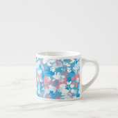 Dog Pink en Blue Camouflage Pattern Espresso Kop (Rechts)