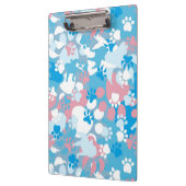 Dog Pink en Blue Camouflage Pattern Klembord (Links)