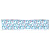 Dog Pink en Blue Camouflage Pattern Korte Tafelloper (Horizontaal)