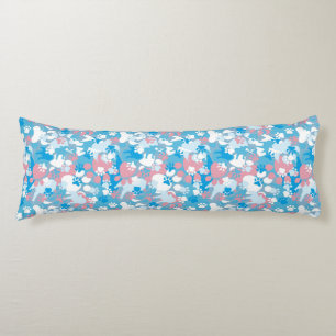 Dog Pink en Blue Camouflage Pattern Lichaamskussen