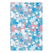 Dog Pink en Blue Camouflage Pattern Mini Klembord (Achterkant)