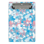 Dog Pink en Blue Camouflage Pattern Mini Klembord (Voorkant)