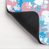 Dog Pink en Blue Camouflage Pattern Muismat (Hoek)