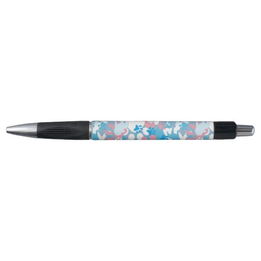 Dog Pink en Blue Camouflage Pattern Pen (Voorkant)