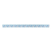 Dog Pink en Blue Camouflage Pattern Satijnen Lint (Voorkant)