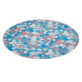 Dog Pink en Blue Camouflage Pattern Snijplank (Hoek)