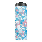 Dog Pink en Blue Camouflage Pattern Thermosbeker (Voorkant)