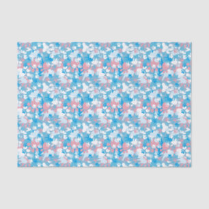 Dog Pink en Blue Camouflage Pattern Tissuepapier