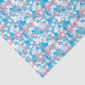 Dog Pink en Blue Camouflage Pattern Tissuepapier (Detail)